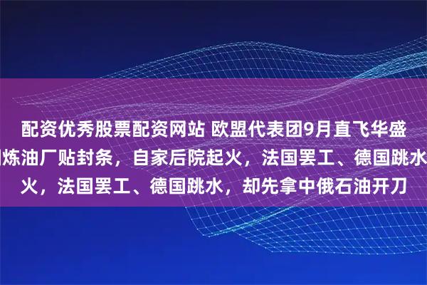 配资优秀股票配资网站 欧盟代表团9月直飞华盛顿，要联手美国给中国炼油厂贴封条，自家后院起火，法国罢工、德国跳水，却先拿中俄石油开刀